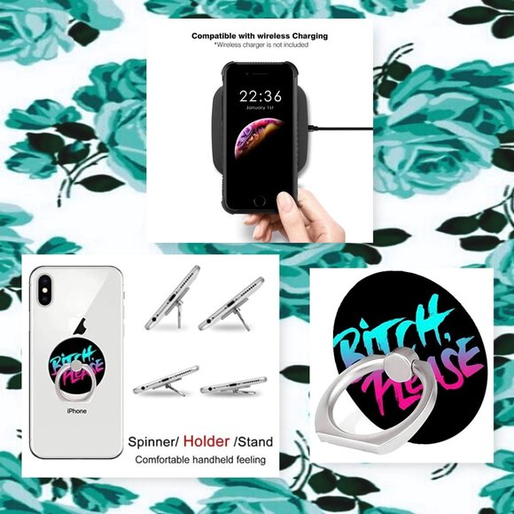 IPhone 7 Plus & 8 Plus "B;tch Please" Case and Matching Finger Ring Stand - Picture 8 of 13